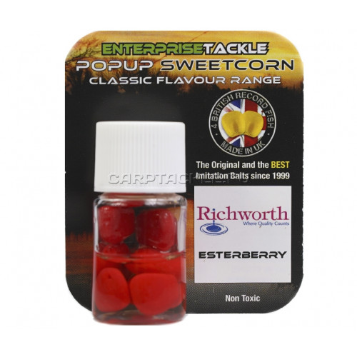 Искусственная плавающая насадка Enterprise Tackle Pop Up Sweetcorn Richword Esterberry Red Земляника